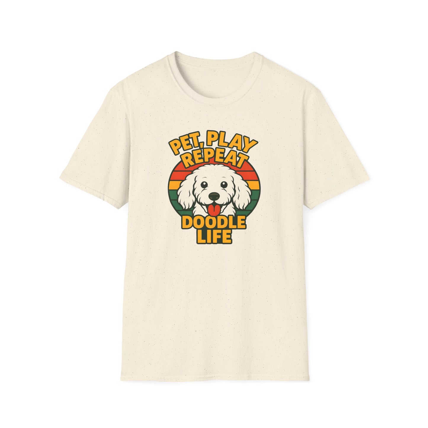 Pet. Play. Repeat. Doodle Life Pet Lover T-Shirt, Cute Dog Shirt, Pet Play Repeat Tee, Gift for Dog Owners, Animal Lover Apparel