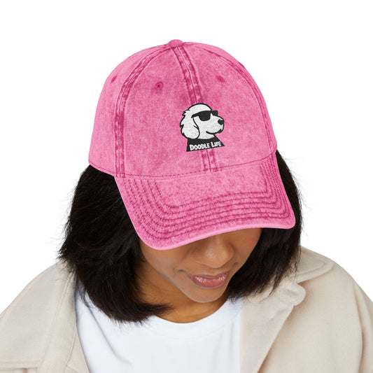 Vintage Embroidered Dog Cap - Casual Doodle Lover Hats, Pet Lover Baseball Cap