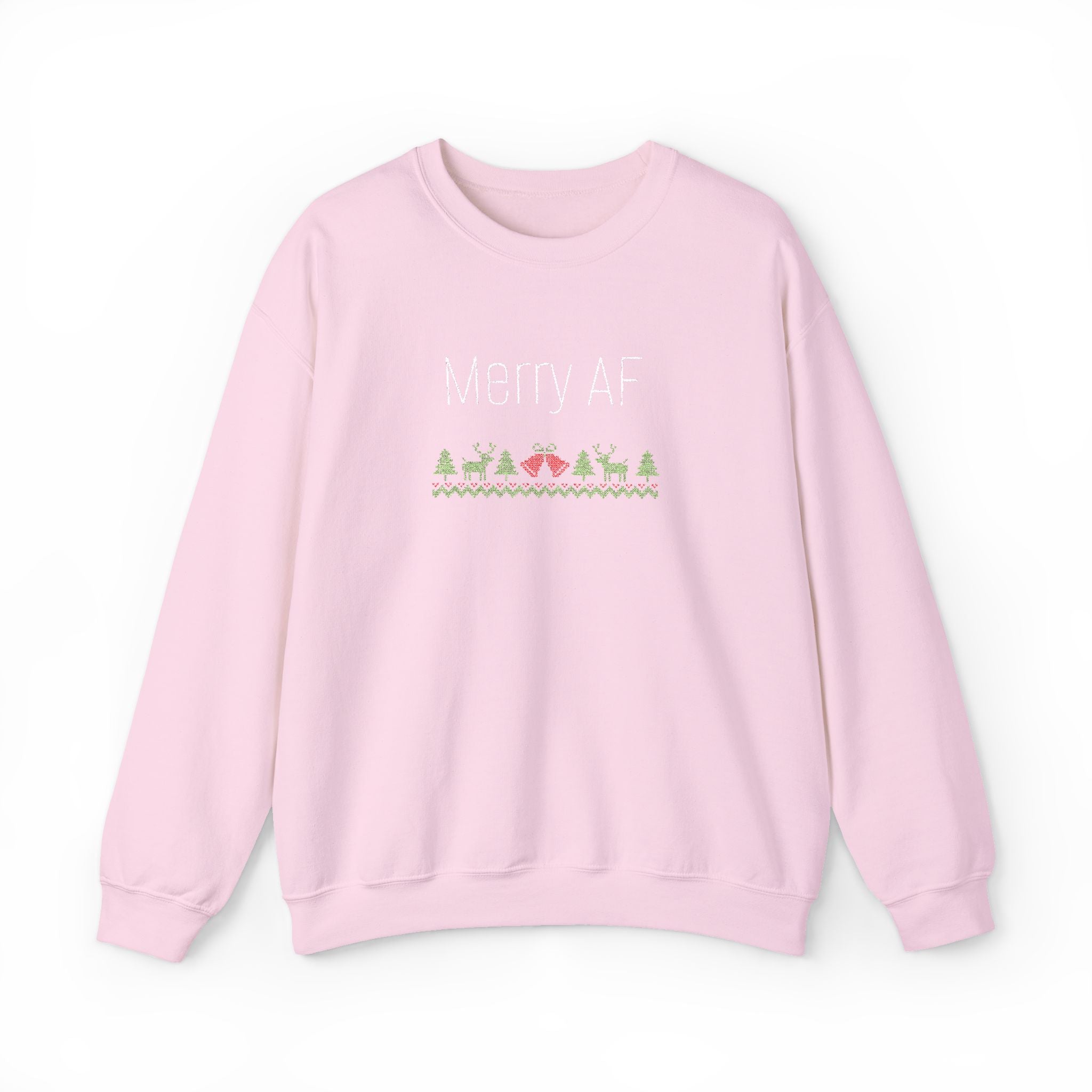 Merry AF Ugly Sweater, Holiday Apparel, Funny Christmas Gift, Unisex Sweatshirt