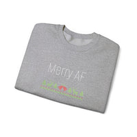 Merry AF Ugly Sweater, Holiday Apparel, Funny Christmas Gift, Unisex Sweatshirt