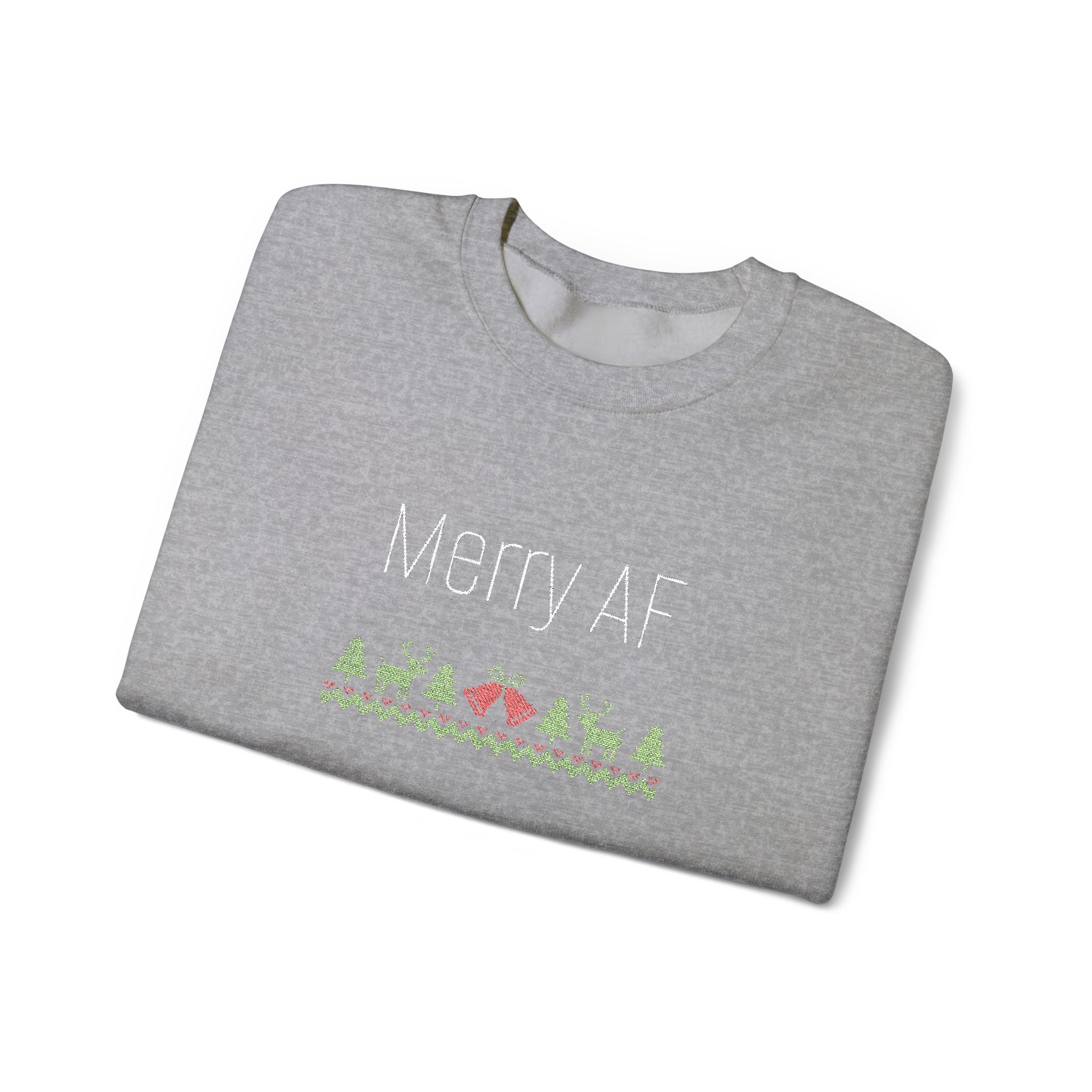Merry AF Ugly Sweater, Holiday Apparel, Funny Christmas Gift, Unisex Sweatshirt