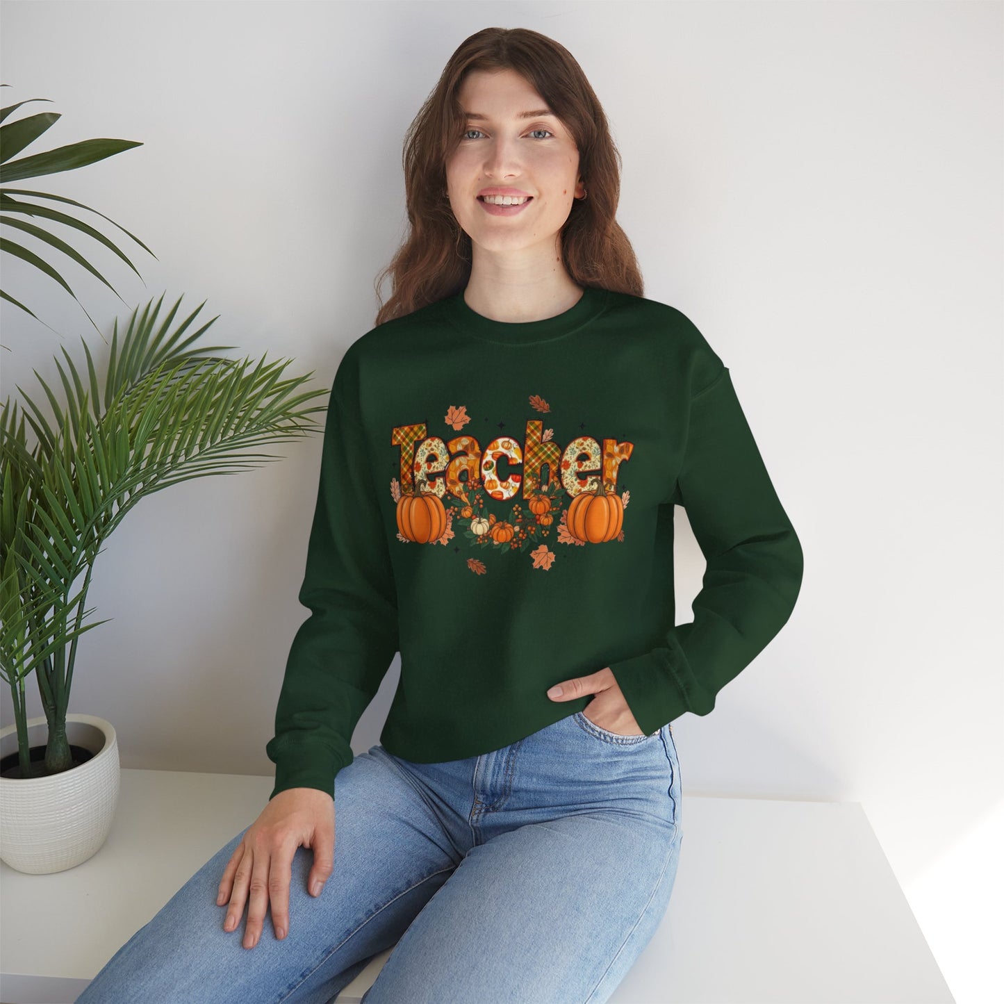 Festive Teacher Sweatshirt, Cozy Fall Apparel, Thanksgiving Gift, Pumpkin Sweater, Autumn Fashion, Teacher Appreciation