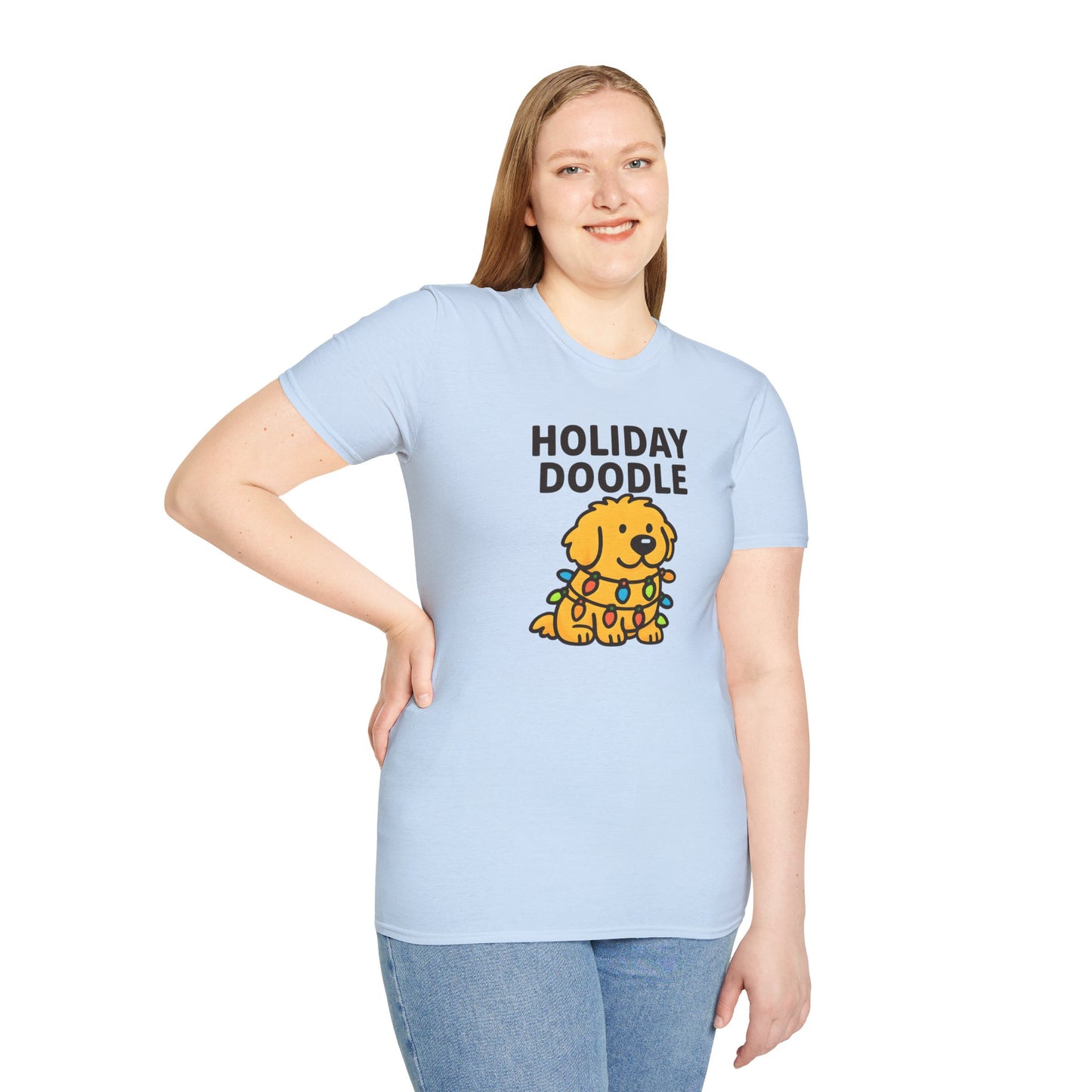 Holiday Doodle, Funny Christmas T-Shirt, Cute Dog Tee, Unisex Christmas Apparel, Pet Lover Gift, Fun Holiday Style