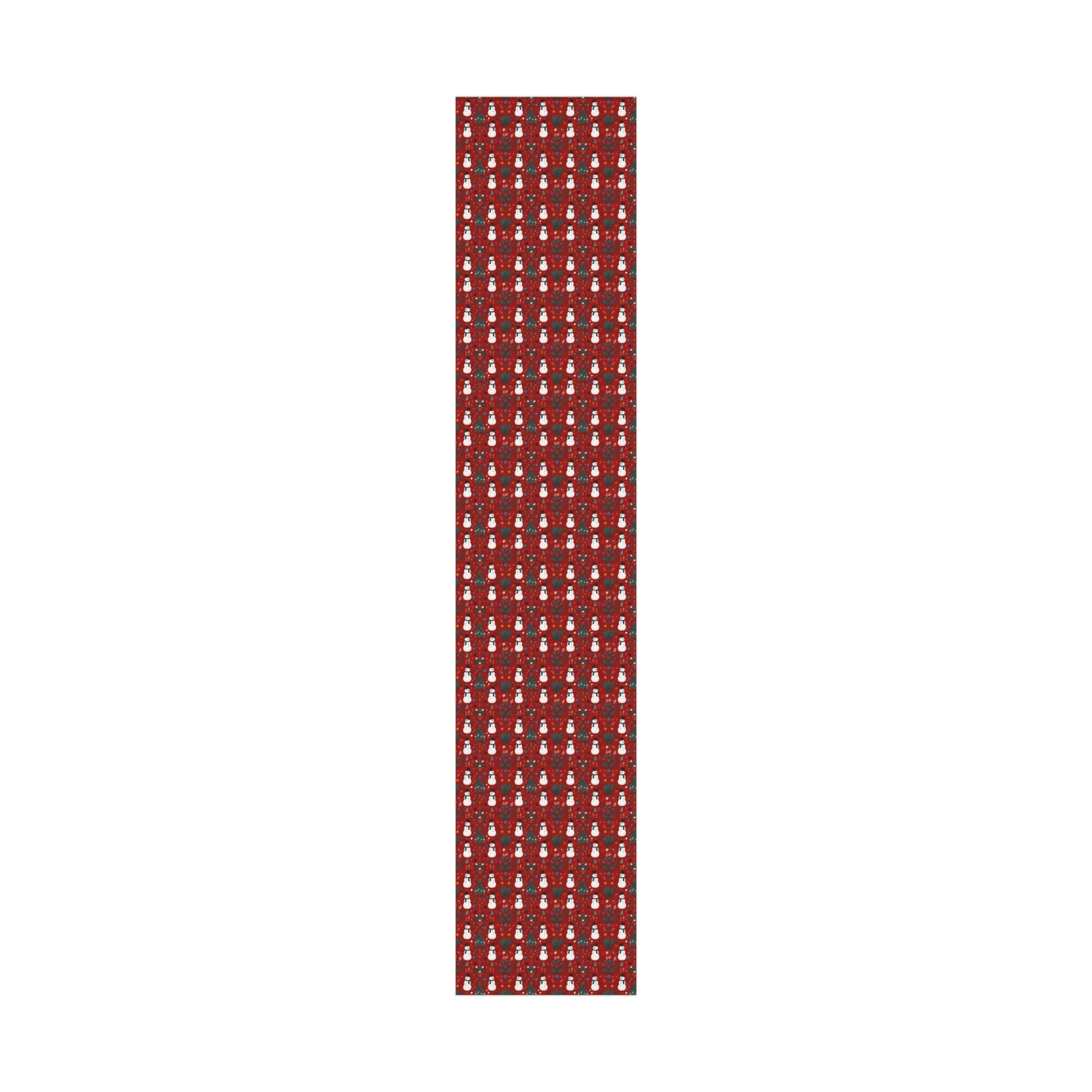 Gift Wrap Paper - Festive Holiday Christmas Snowman Design