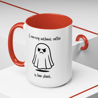No Coffee is Boo Sheet, Funny Ghost Coffee Mug, Halloween Coffee Cups, Gift for Latte Lovers