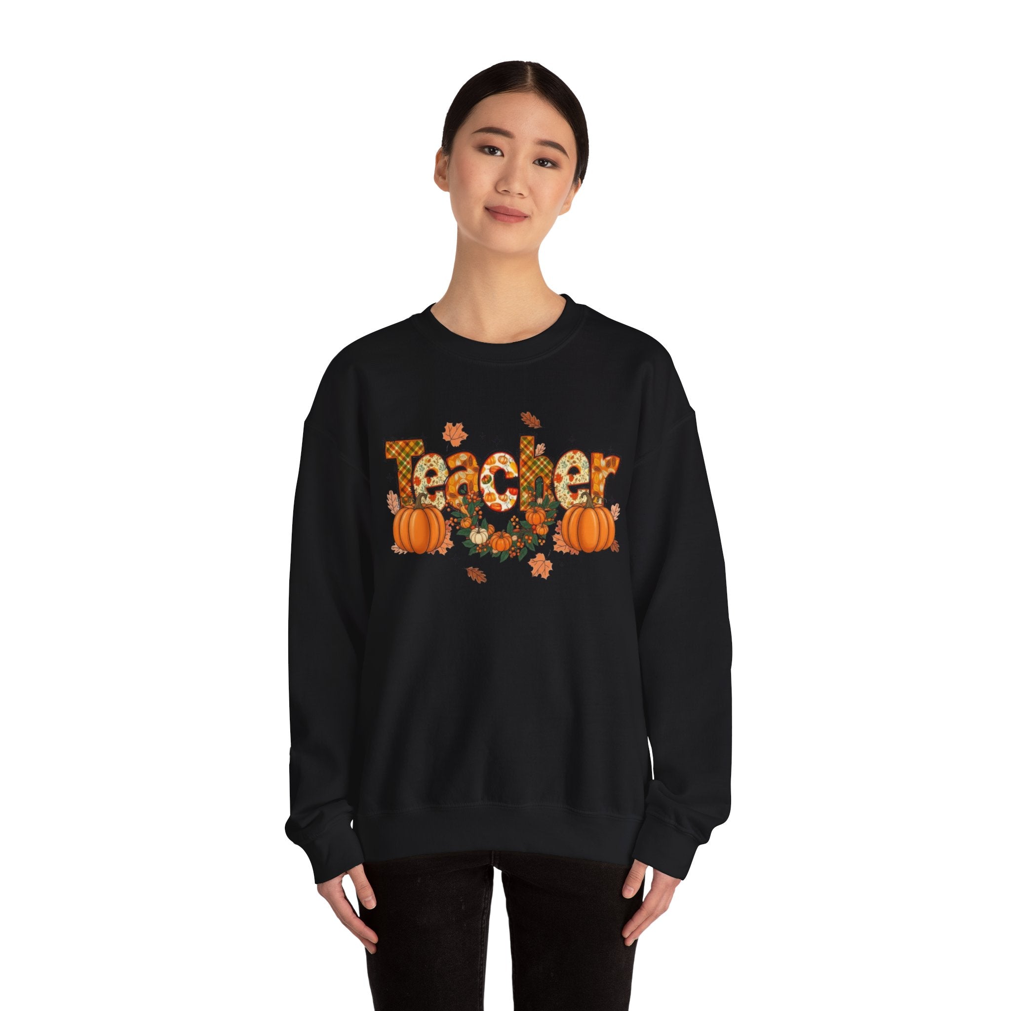 Festive Teacher Sweatshirt, Cozy Fall Apparel, Thanksgiving Gift, Pumpkin Sweater, Autumn Fashion, Teacher Appreciation