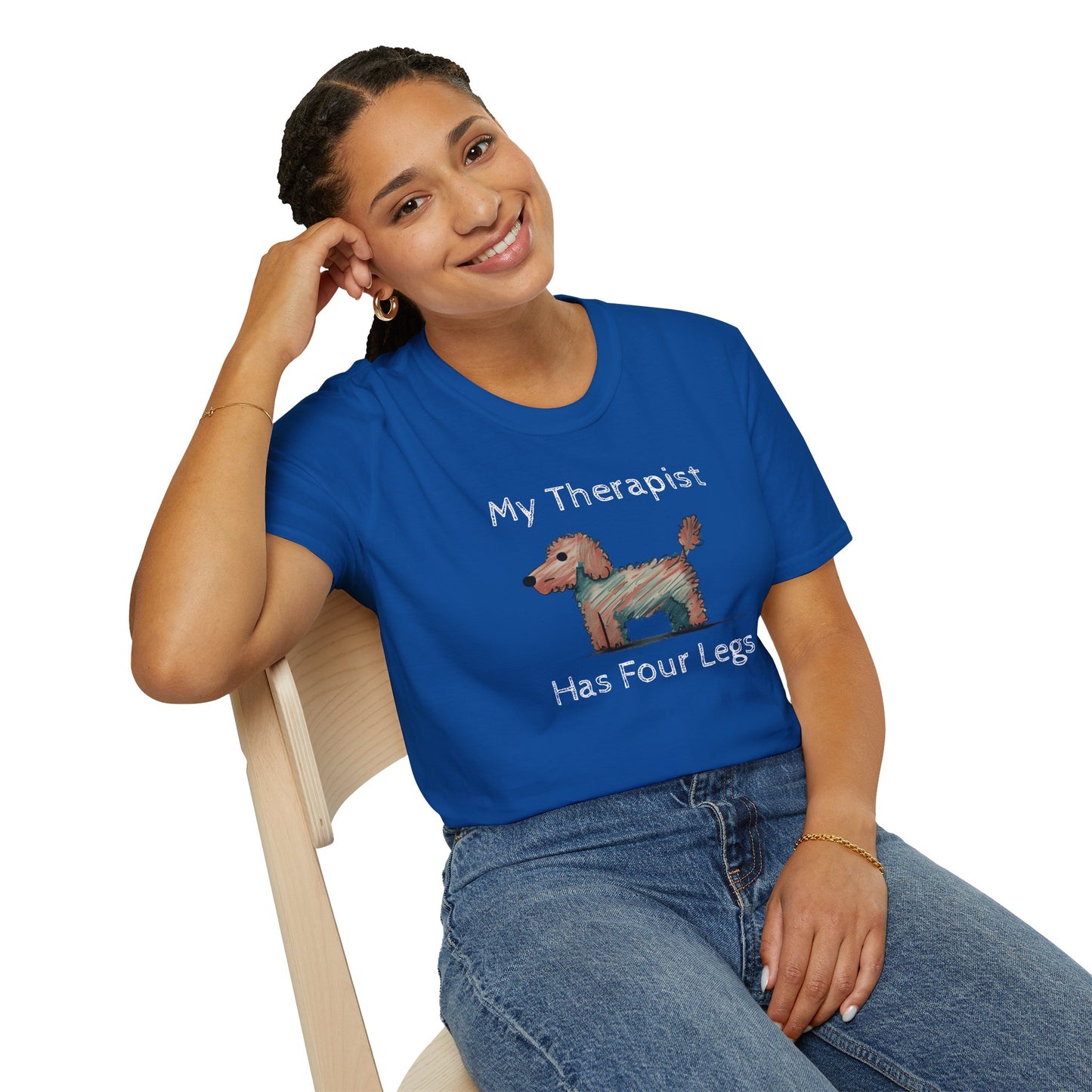 My Therapist Has Four Legs. Funny Dog Lover T-Shirt, Perfect Gift for Pet Owners, Animal Lover Shirt, Dog Mom Gift