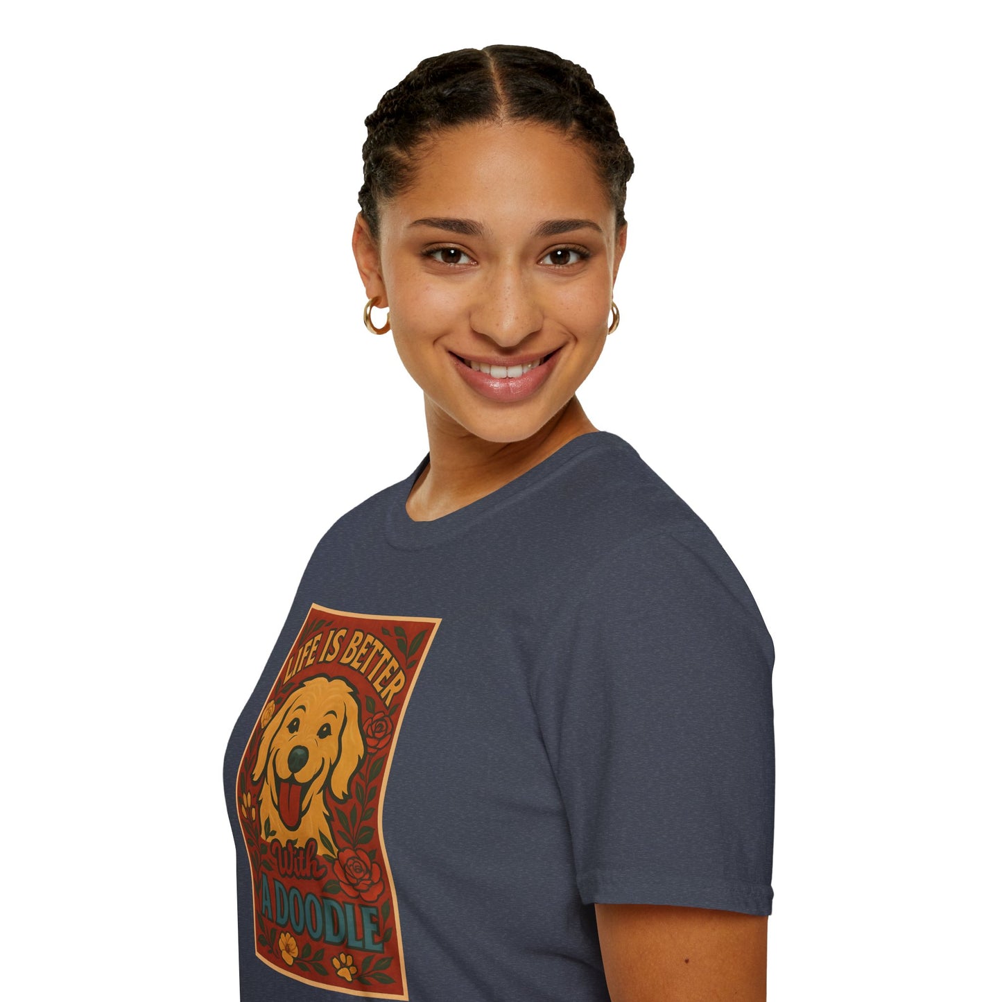 Doodle Pet T-Shirt - Life is Better with a Doodle Design, Cute Pet Shirts and Apparel, Gifts for Mom