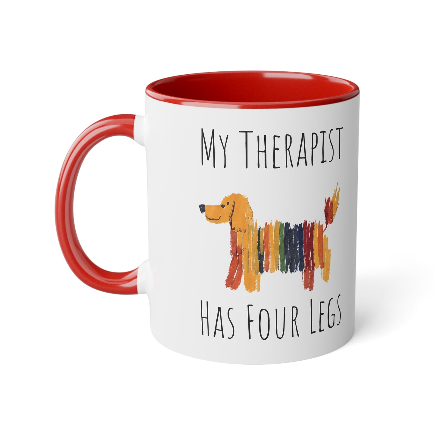 Funny Dog Lover Mug, Gift for Pet Owners, Therapist Gift, Animal Lover's Coffee Cup, Dog Therapy Mug, 11oz White Accent Mug