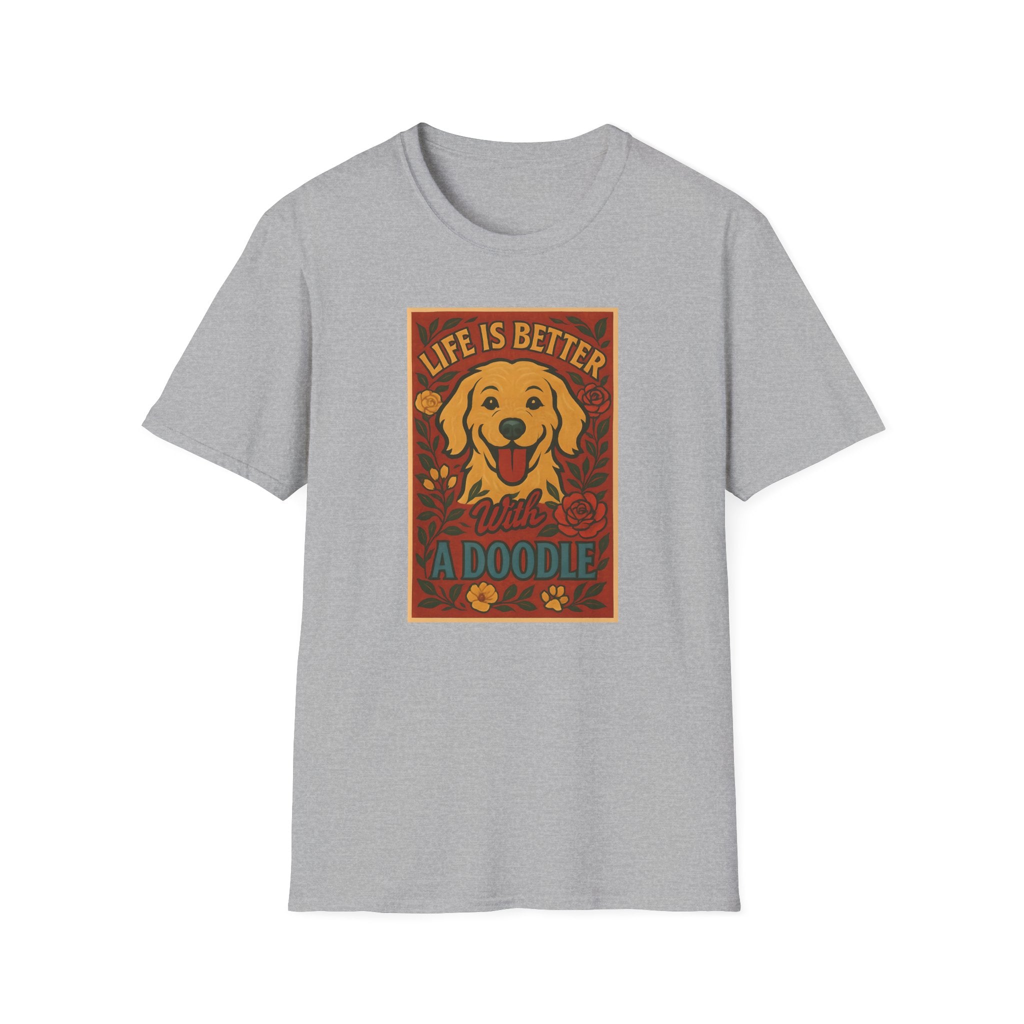 Doodle Pet T-Shirt - Life is Better with a Doodle Design, Cute Pet Shirts and Apparel, Gifts for Mom