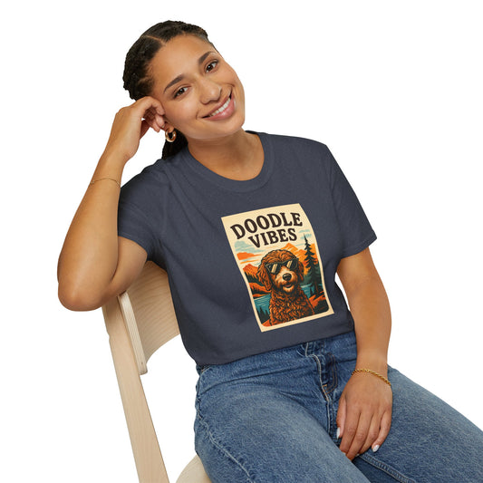 Doodle Vibes. Unisex T-Shirt, Funny Dog Tee, Gift for Pet Lovers, Casual Wear, Dog Enthusiast Shirt, Summer Fashion