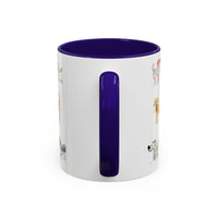 Colorful Doodle Dog-Themed Mugs, Cute Animal Mug, Pet Lover Gift, Coffee Cup, Dog Parent Present