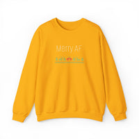 Merry AF Ugly Sweater, Holiday Apparel, Funny Christmas Gift, Unisex Sweatshirt