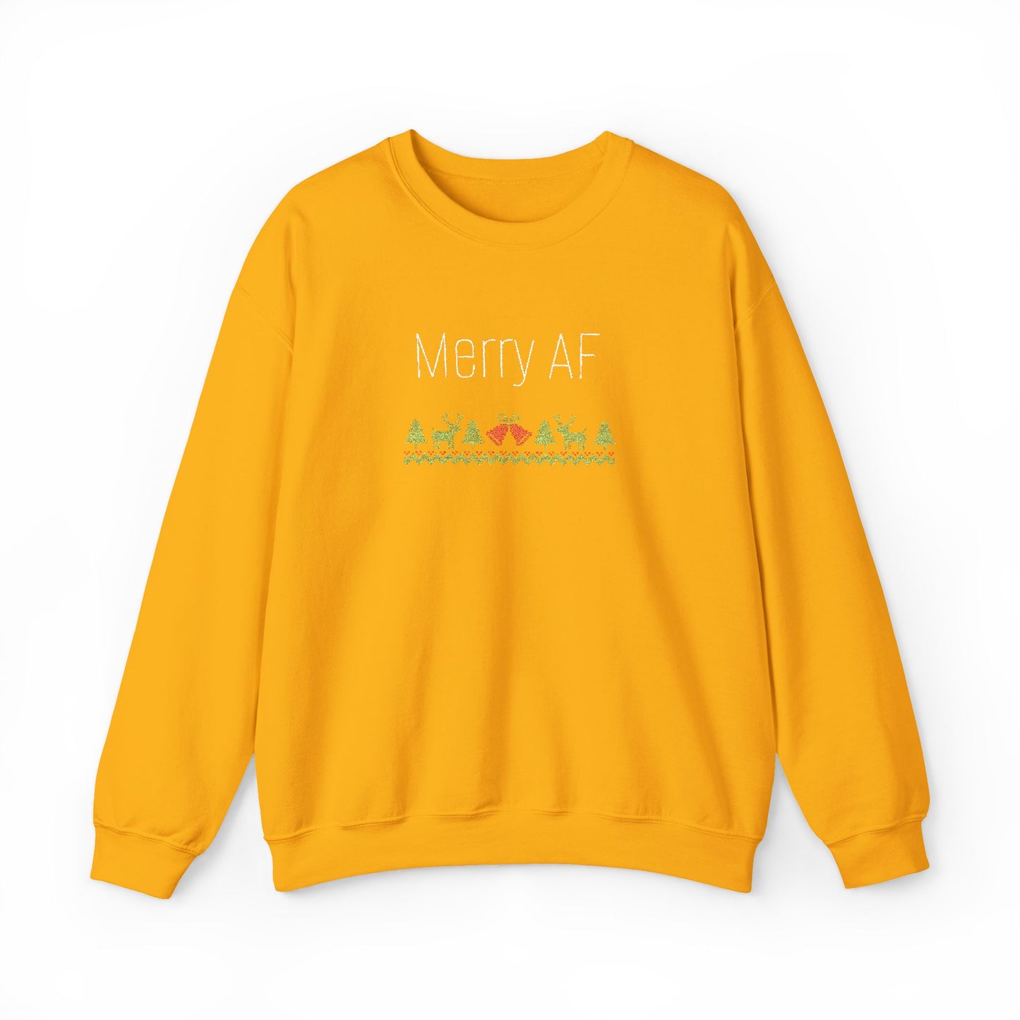 Merry AF Ugly Sweater, Holiday Apparel, Funny Christmas Gift, Unisex Sweatshirt