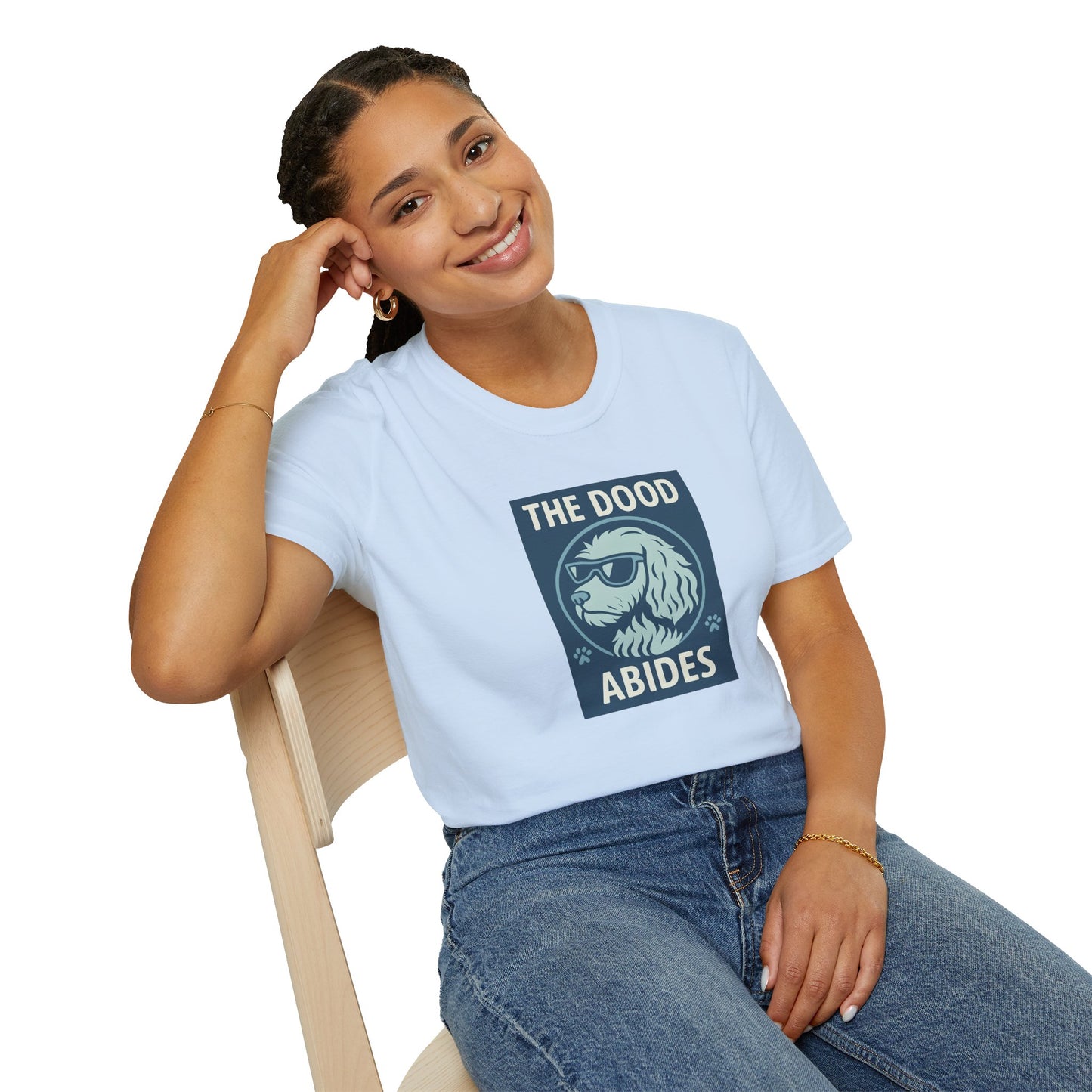 The Dood Abides Unisex Tee, Funny Pet Lover Shirt, Gift for Dog Dads