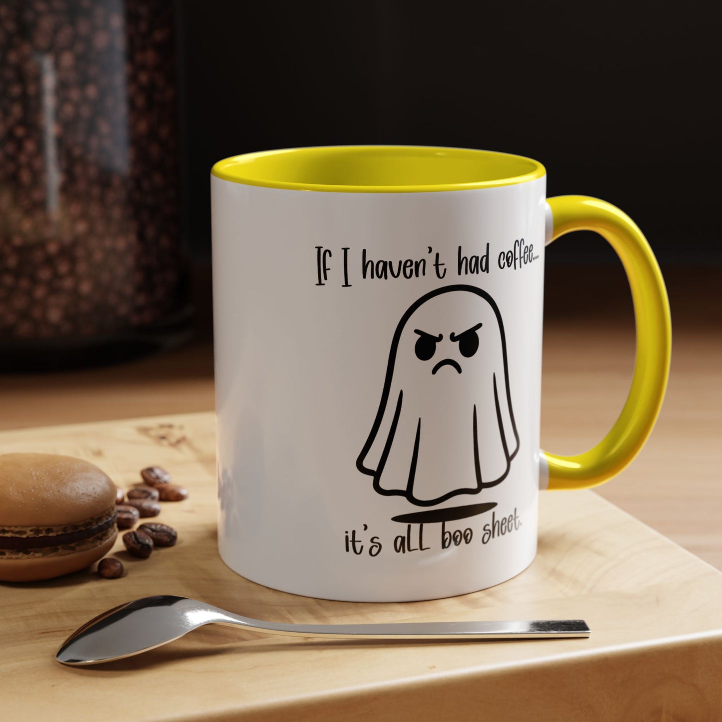 No Coffee is Boo Sheet, Funny Ghost Coffee Mug, Halloween Coffee Cups, Gift for Latte Lovers