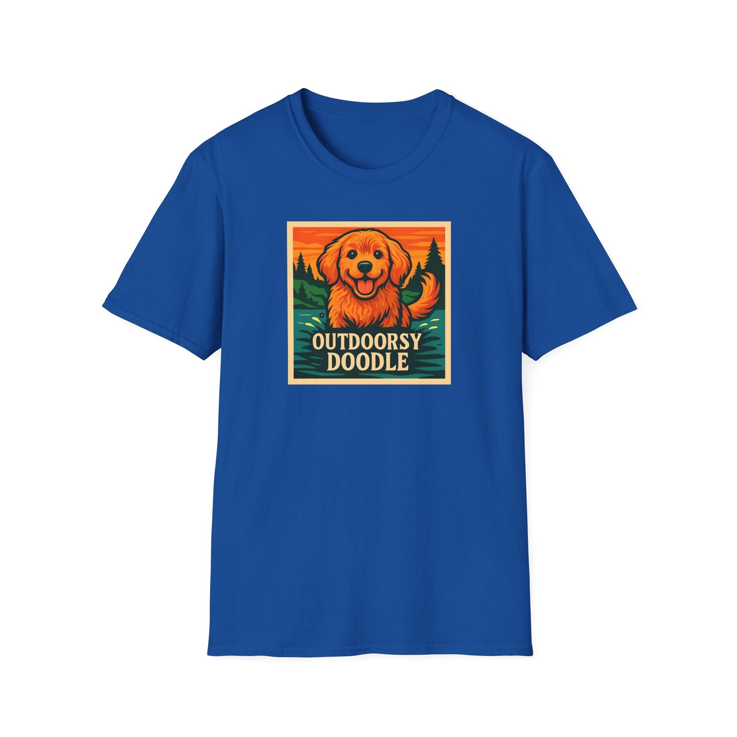 Outdoorsy Doodle, Adventure Dog T-Shirt, Pet Lover Gift, Casual Wear, Nature Lover Tee, Dog Owner Apparel, Doodle Art Shirt