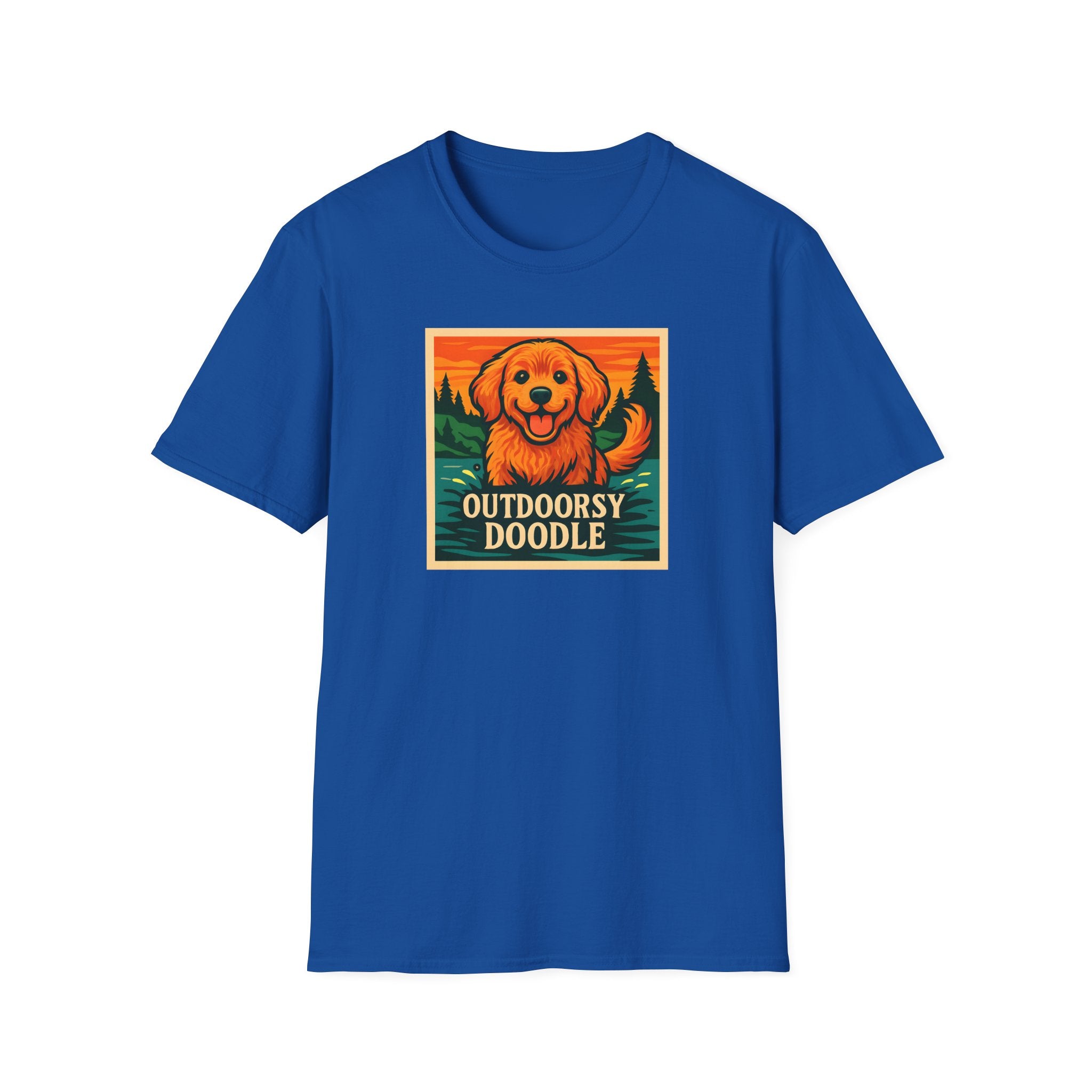 Outdoorsy Doodle, Adventure Dog T-Shirt, Pet Lover Gift, Casual Wear, Nature Lover Tee, Dog Owner Apparel, Doodle Art Shirt