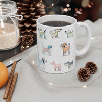Colorful Doodle Dog-Themed Coffee Mugs, Cute Dog Cup, Pet Lover Gift, Coffee Cup