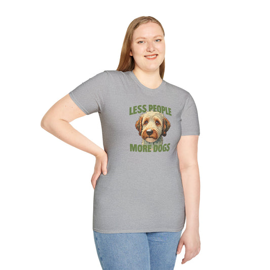 Less People More Dogs, T-Shirt, Funny Dog Lover Tee, Unisex Pet Shirt, Gift for Dog Owners, Animal Lover Apparel