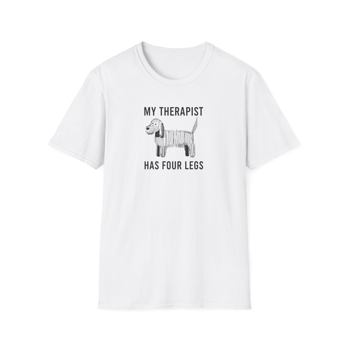 My Therapist Has Four Legs, Unisex Dog T-Shirt, Funny Animal Tee, Pet Lover Gift, Canine Support Shirt, Dog Mom Shirt