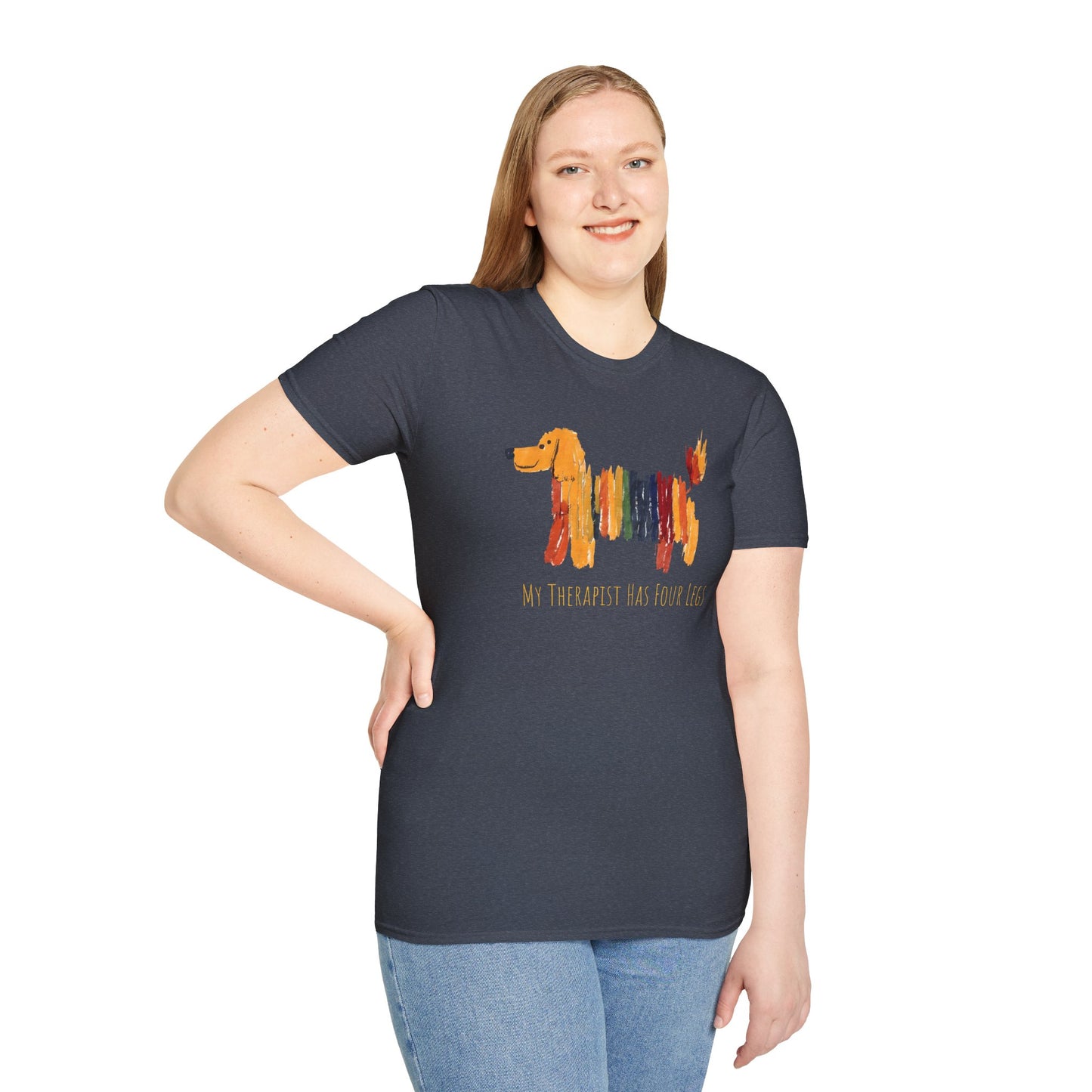 My Therapist Has Four Legs, Dog Therapy Unisex T-Shirt, Gift for Dog Lovers, Pet Therapy Tee, Animal Lover Apparel, Cute Dog Shirt