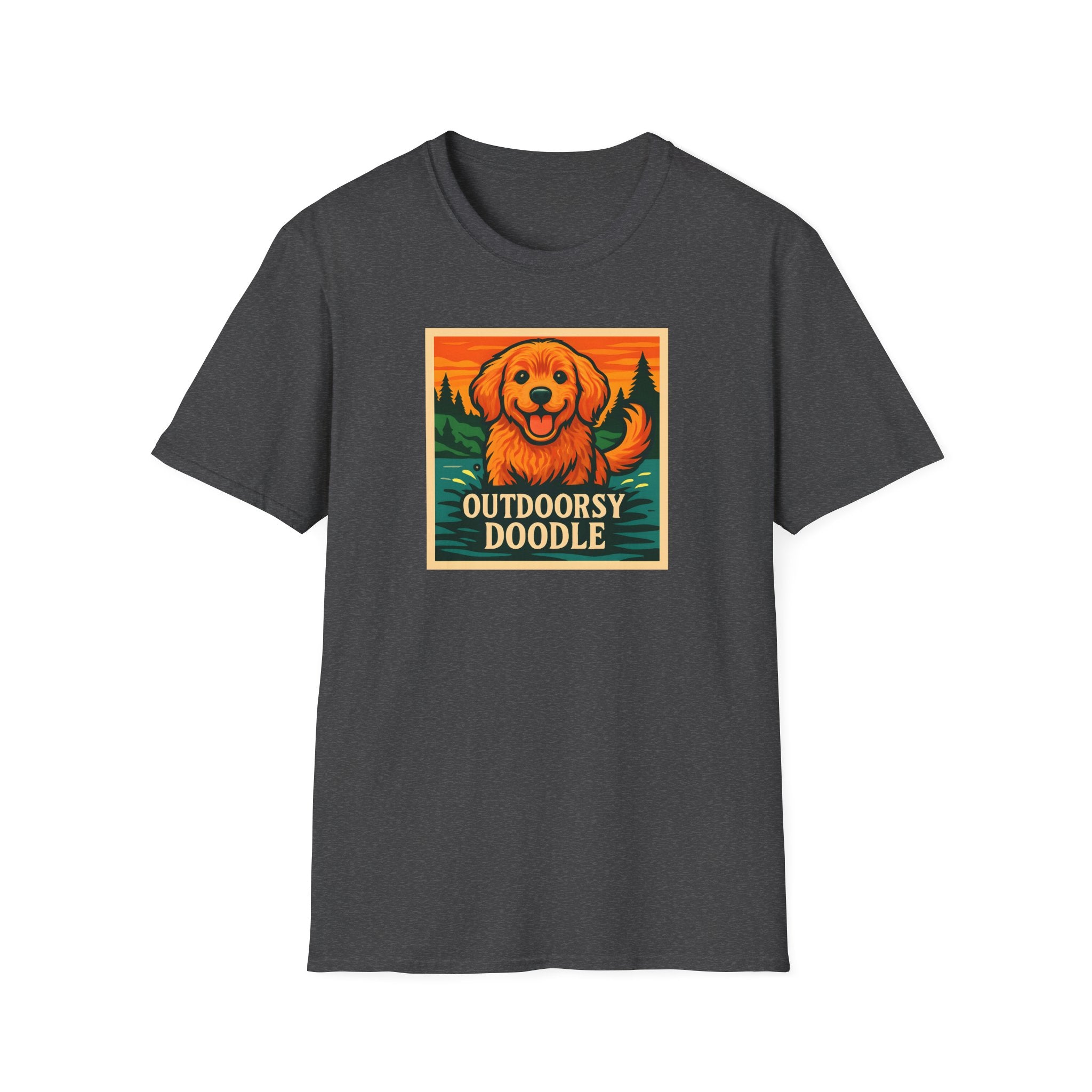Outdoorsy Doodle, Adventure Dog T-Shirt, Pet Lover Gift, Casual Wear, Nature Lover Tee, Dog Owner Apparel, Doodle Art Shirt
