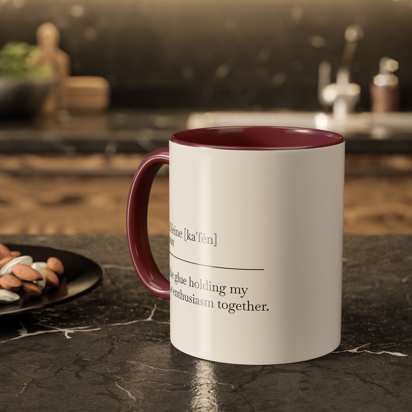 Motivational Coffee Mug - "Caf.feine" - 11oz & 15oz