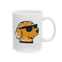 Dog Lover's Ceramic Mug - Doodle Mom Fuel Latte Mug, Coffee Cup Gift
