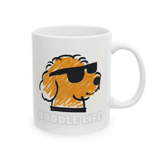 Dog Lover's Ceramic Mug - Doodle Mom Fuel Latte Mug, Coffee Cup Gift