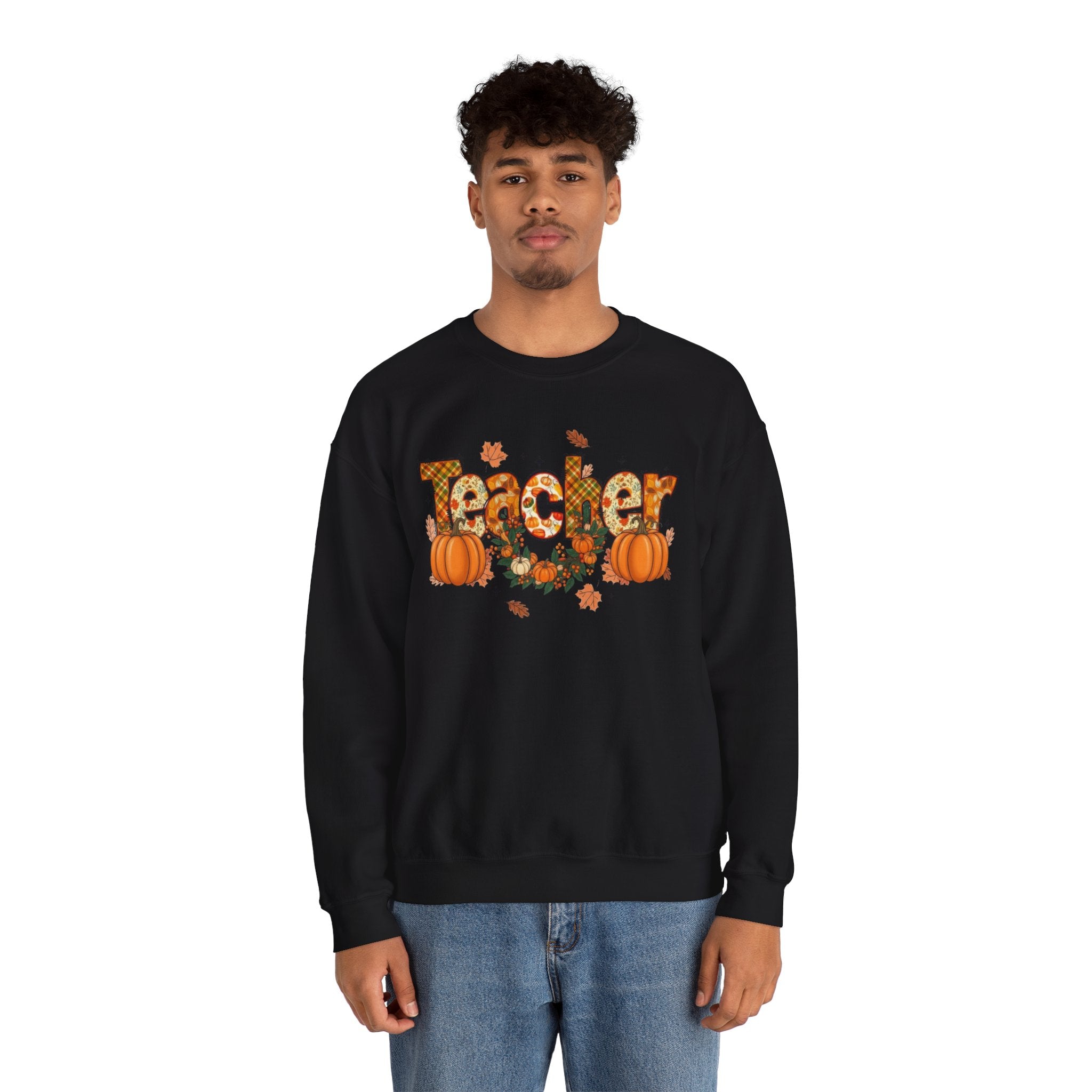 Festive Teacher Sweatshirt, Cozy Fall Apparel, Thanksgiving Gift, Pumpkin Sweater, Autumn Fashion, Teacher Appreciation