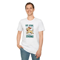 Sit. Stay. Zoom. Playful Doodle Dog Lover T-Shirt, Pet Gift, Funny Tee for Dog Owners, Gift for Moms