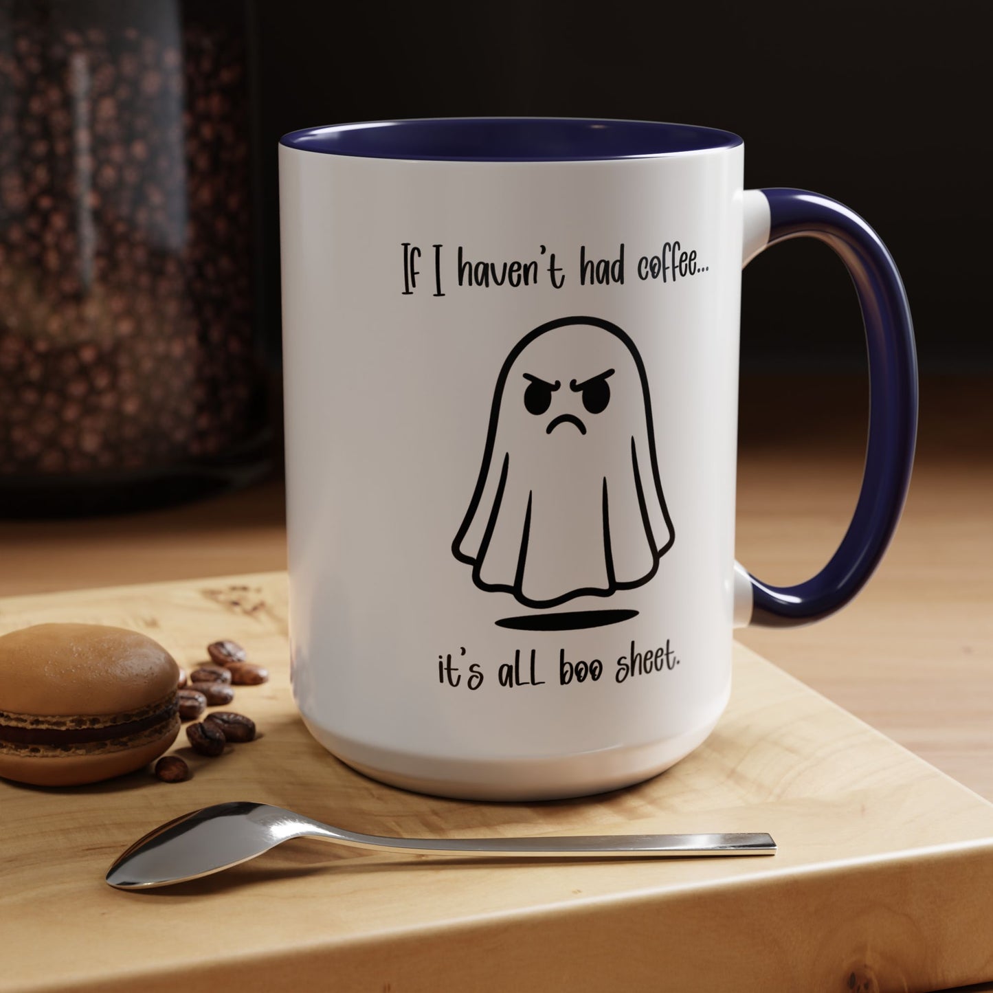 No Coffee is Boo Sheet, Funny Ghost Coffee Mug, Halloween Coffee Cups, Gift for Latte Lovers