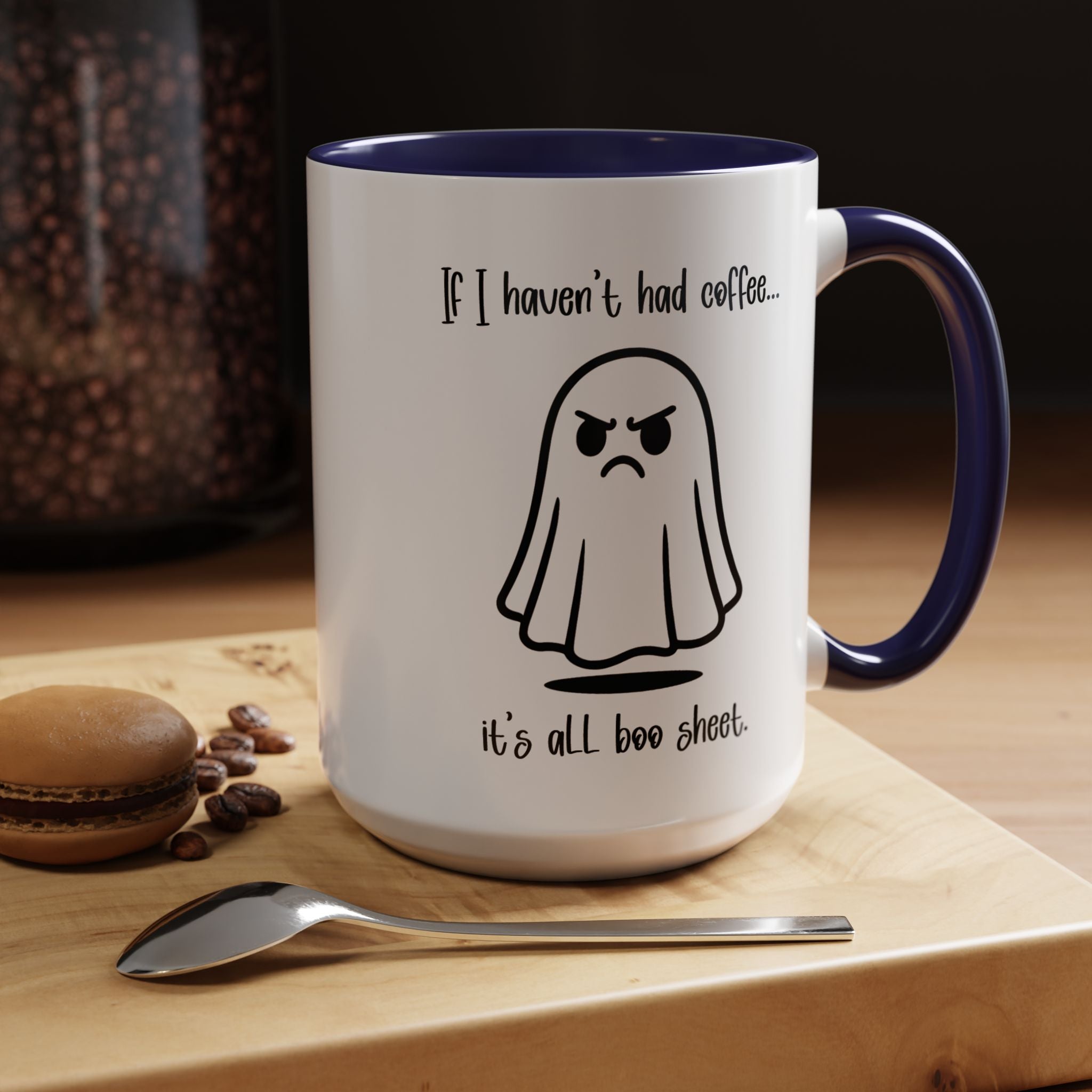 No Coffee is Boo Sheet, Funny Ghost Coffee Mug, Halloween Coffee Cups, Gift for Latte Lovers