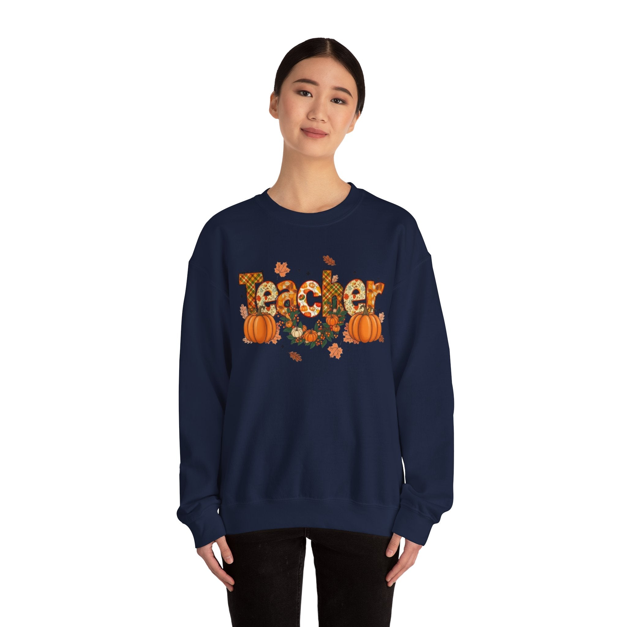 Festive Teacher Sweatshirt, Cozy Fall Apparel, Thanksgiving Gift, Pumpkin Sweater, Autumn Fashion, Teacher Appreciation