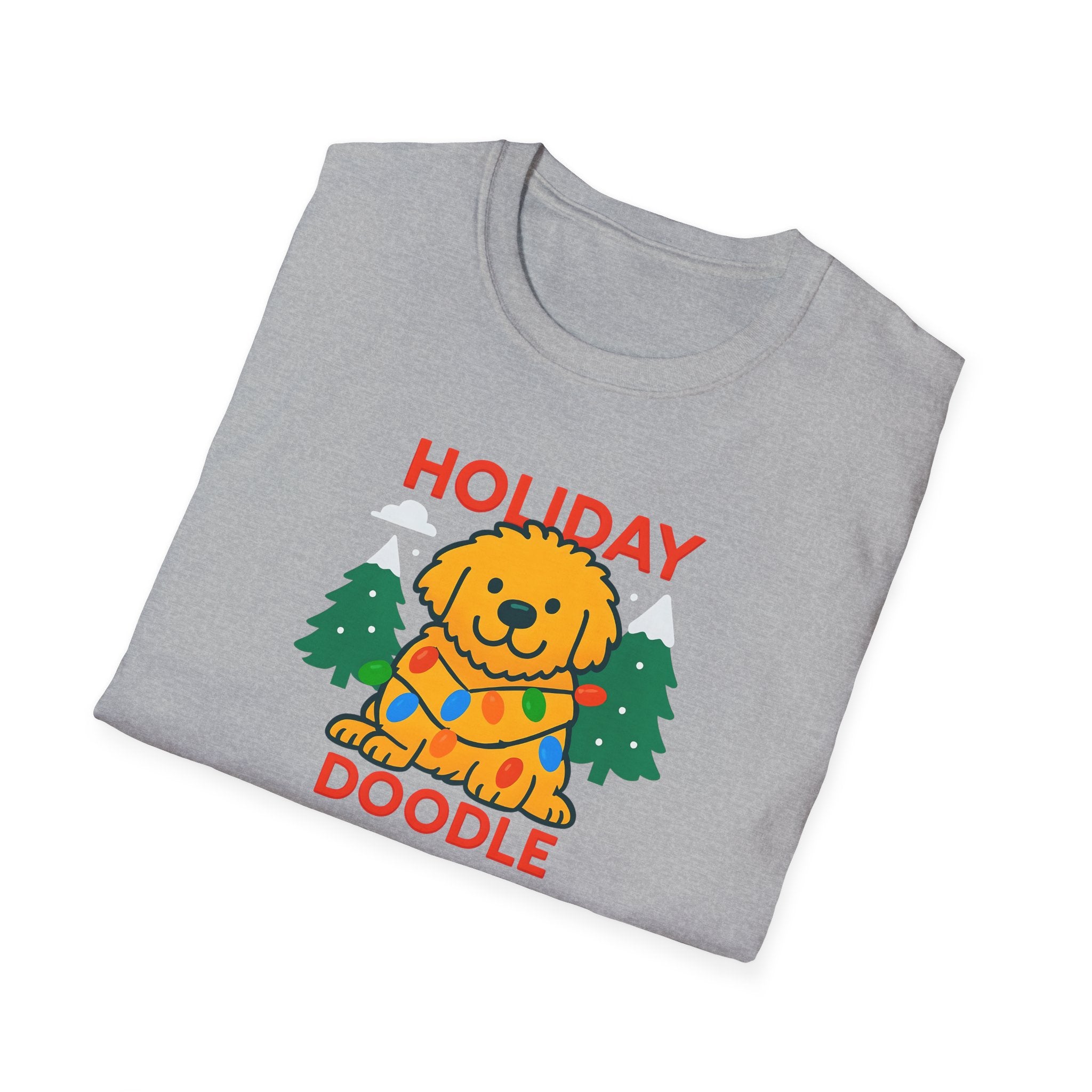 Holiday Doodle. Festive Dog Lover T-Shirt, Cute Pet Shirt, Holiday Gift, Unisex Graphic Tee, Christmas Apparel, Winter Fashion