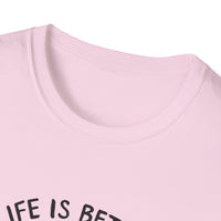 Unisex Softstyle T-Shirt, Life is Better with a Doodle, Funny Dog Shirt, Goldendoodle Tee