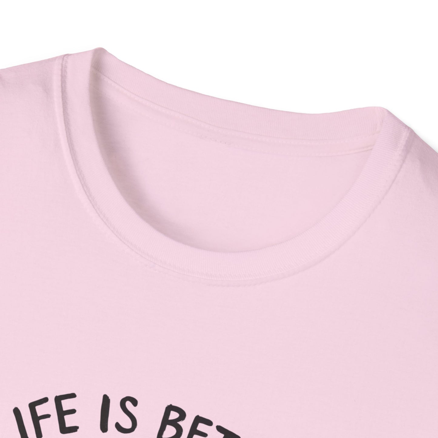 Unisex Softstyle T-Shirt, Life is Better with a Doodle, Funny Dog Shirt, Goldendoodle Tee