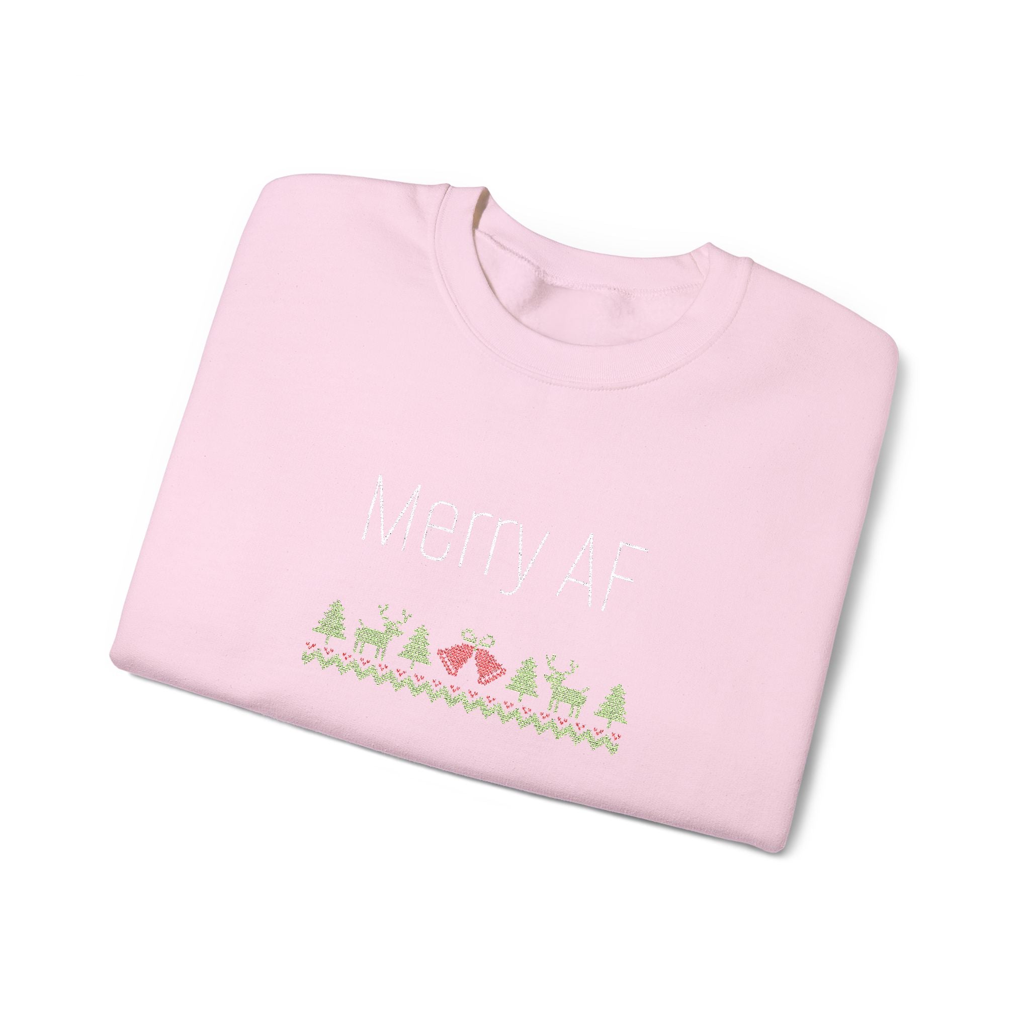 Merry AF Ugly Sweater, Holiday Apparel, Funny Christmas Gift, Unisex Sweatshirt