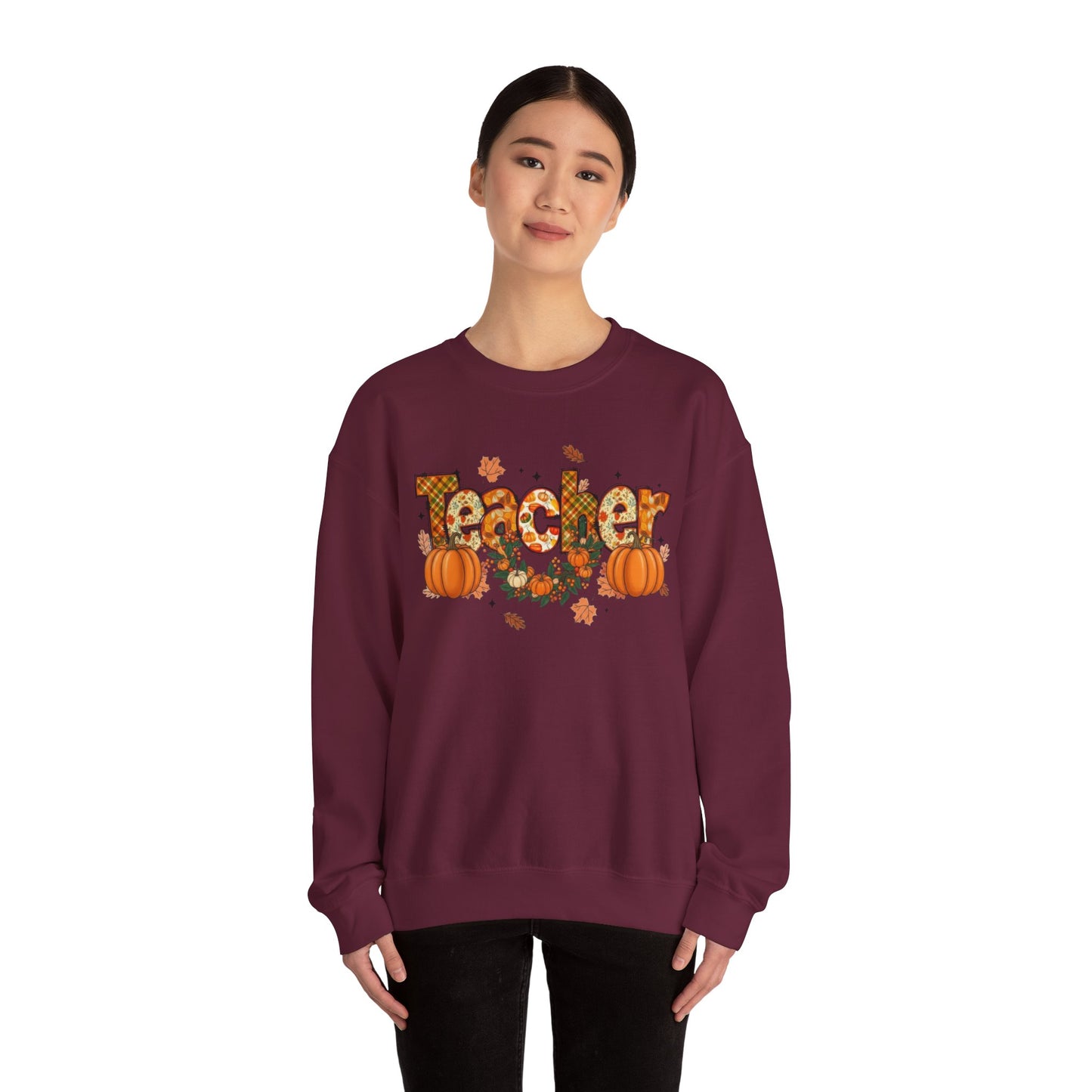 Festive Teacher Sweatshirt, Cozy Fall Apparel, Thanksgiving Gift, Pumpkin Sweater, Autumn Fashion, Teacher Appreciation