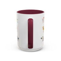 Colorful Doodle Dog-Themed Mugs, Cute Animal Mug, Pet Lover Gift, Coffee Cup, Dog Parent Present