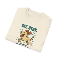 Sit. Stay. Zoom. Playful Doodle Dog Lover T-Shirt, Pet Gift, Funny Tee for Dog Owners, Gift for Moms