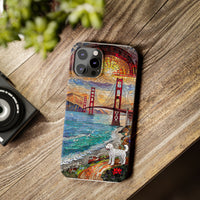 Mountain Landscape Slim Mobile Phone Cases, Phone Accessories, Doodle Dog Cell Phone Case