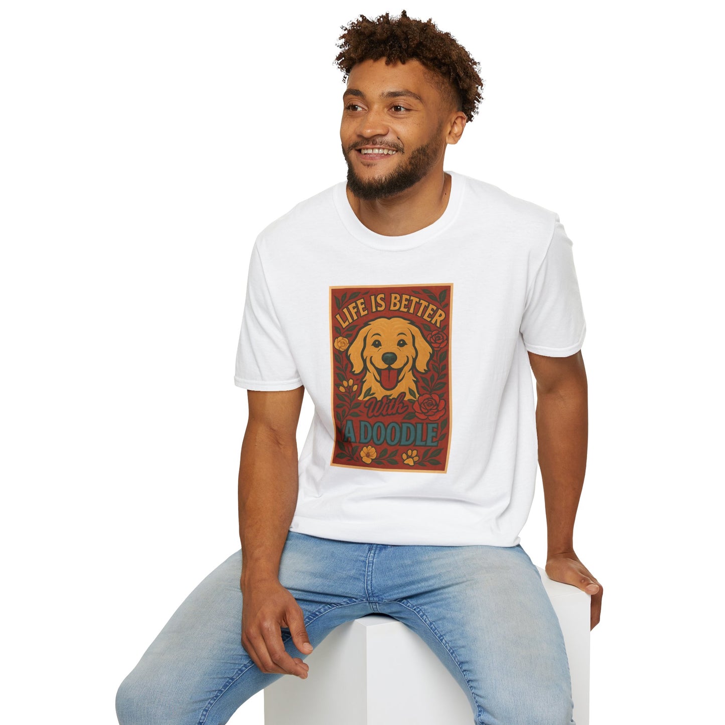 Doodle Pet T-Shirt - Life is Better with a Doodle Design, Cute Pet Shirts and Apparel, Gifts for Mom