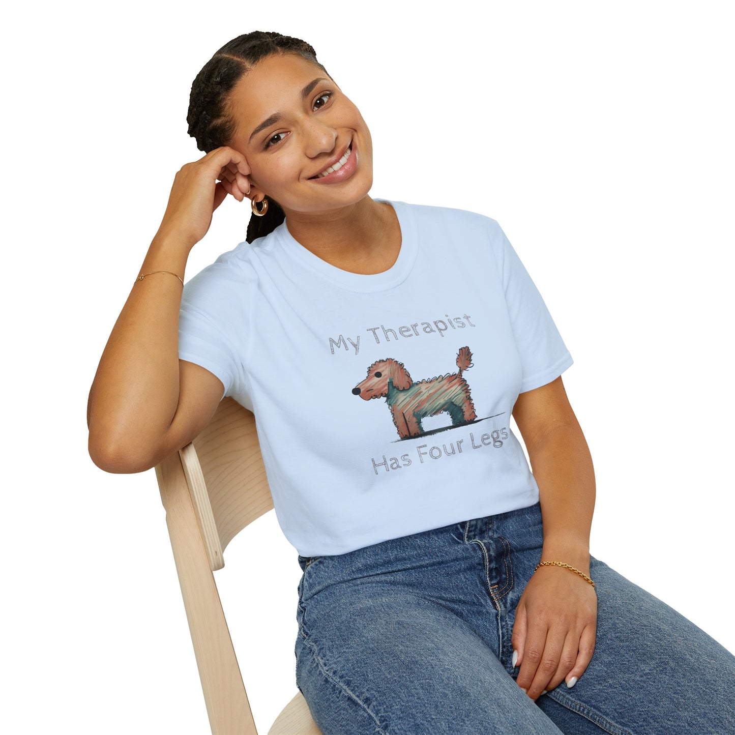 My Therapist Has Four Legs. Funny Dog Lover T-Shirt, Perfect Gift for Pet Owners, Animal Lover Shirt, Dog Mom Gift