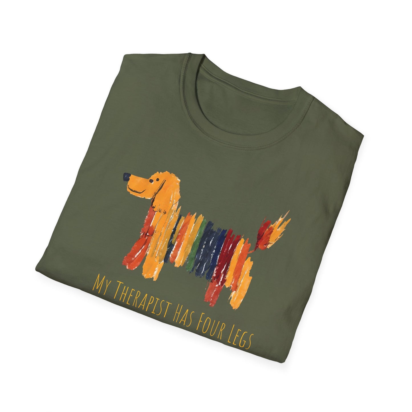 My Therapist Has Four Legs, Dog Therapy Unisex T-Shirt, Gift for Dog Lovers, Pet Therapy Tee, Animal Lover Apparel, Cute Dog Shirt