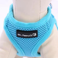 Mr. Peanut's PupTrek Harness and Leash Set,  Small Dog/Cat Soft Mesh Step In Harness Vest
