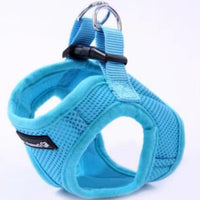 Mr. Peanut's PupTrek Harness and Leash Set,  Small Dog/Cat Soft Mesh Step In Harness Vest