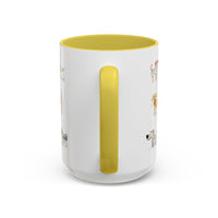Colorful Doodle Dog-Themed Mugs, Cute Animal Mug, Pet Lover Gift, Coffee Cup, Dog Parent Present