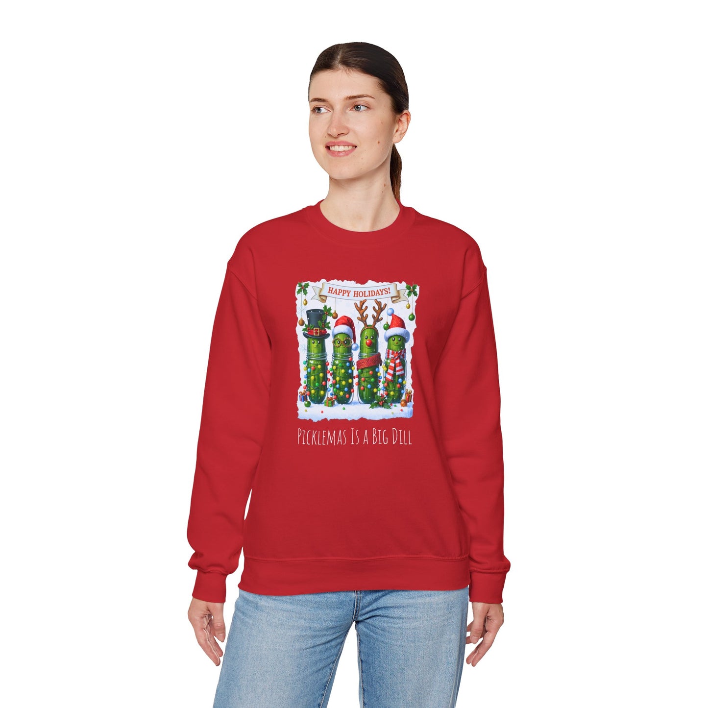 Christmas Is A Big Dill: Ugly Sweater: Holiday Cheer, Funny Gift for Pickle Lovers, Christmas Apparel